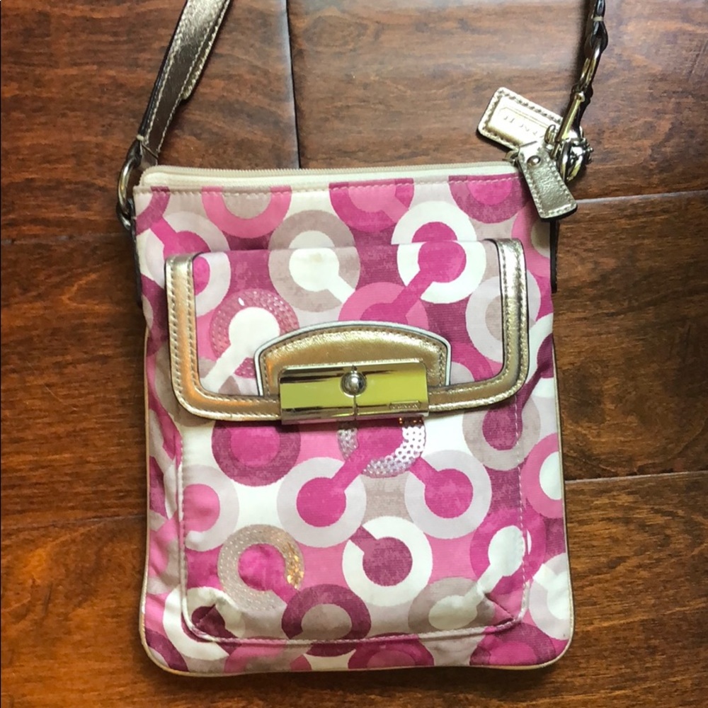 Pink Coach crossbody
